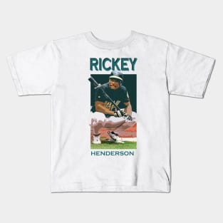 rickey legend henderson retro Kids T-Shirt